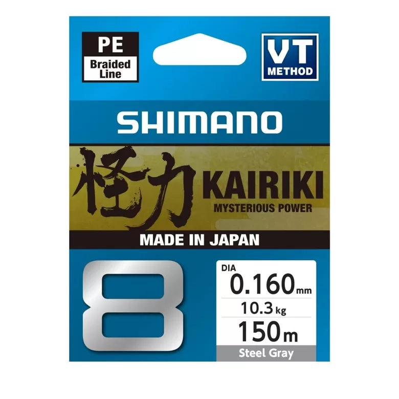 Shimano KAIRIKI 8 pītā aukla "Steel Gray" 0.160mm/10.3kg 150m