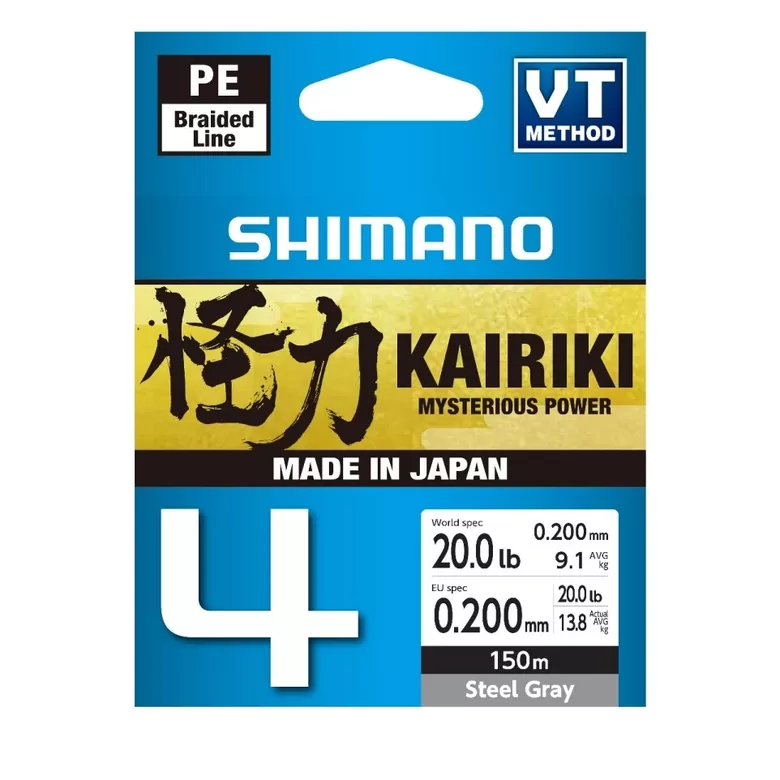 Shimano KAIRIKI 4 pītā aukla "Steel Gray" 0.200mm/13.8kg 150m