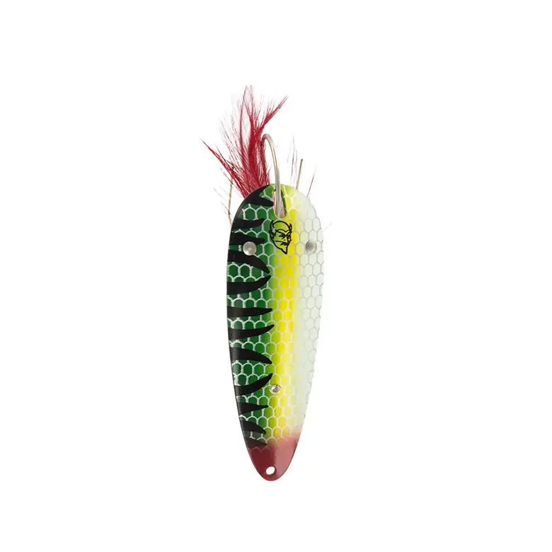 Eppinger DARDEVLET weedless pike spoon "Black Perch/Brass Back" 73mm/21g