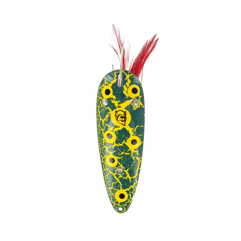 Eppinger DARDEVLET weedless pike spoon "Crackle Frog/Copper Back" 73mm/21g
