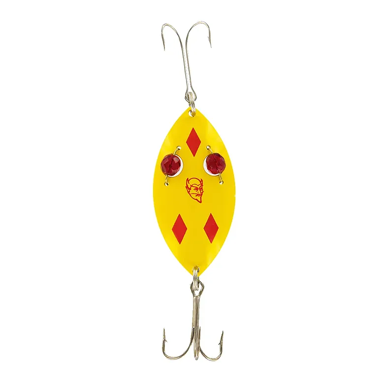 Eppinger RED EYE WIGGLER pike spoon "Five of Diamonds/Brass Back" 76mm/28g