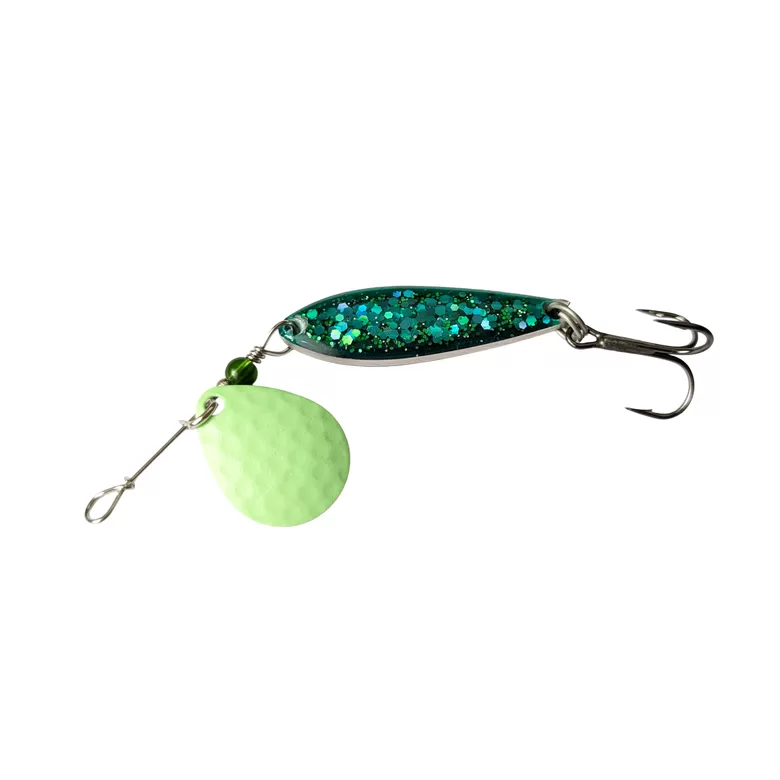 Norolan DISCO DANCER MINI rotiņš "Flake Green Glow" 40mm/9g