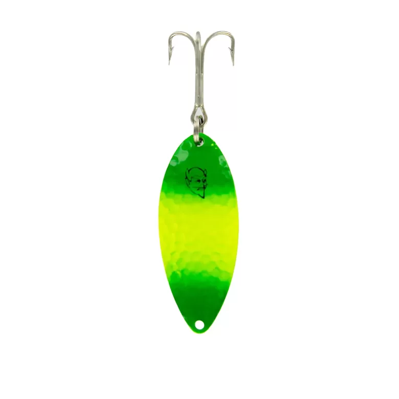 Eppinger DEVLE DOG spoon "Lemon Lime UV/Brass Back" 54mm/14g