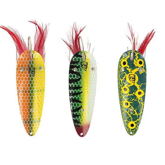 3 weedless spoon lure set for pike