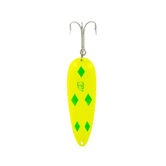 Eppinger DARDEVLE IMP spoon "Lemon Lime Diamonds UV/Nickel Back" 57mm/11g