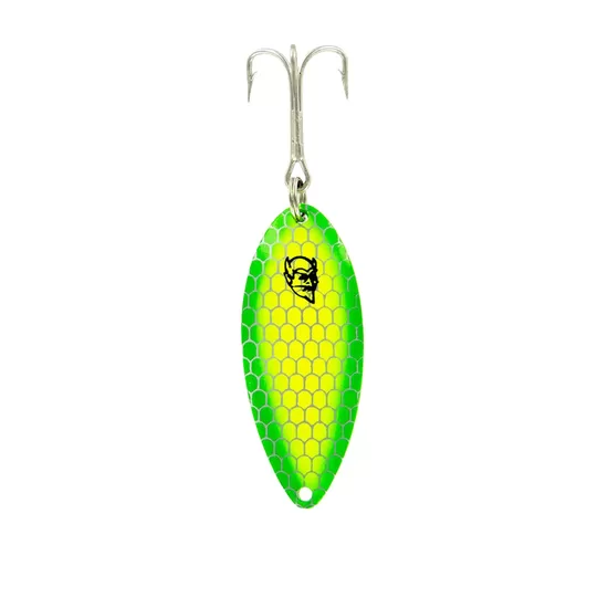 Eppinger DEVLE DOG spoon "Honeycomb Lime UV/Nickel Back" 54mm/14g